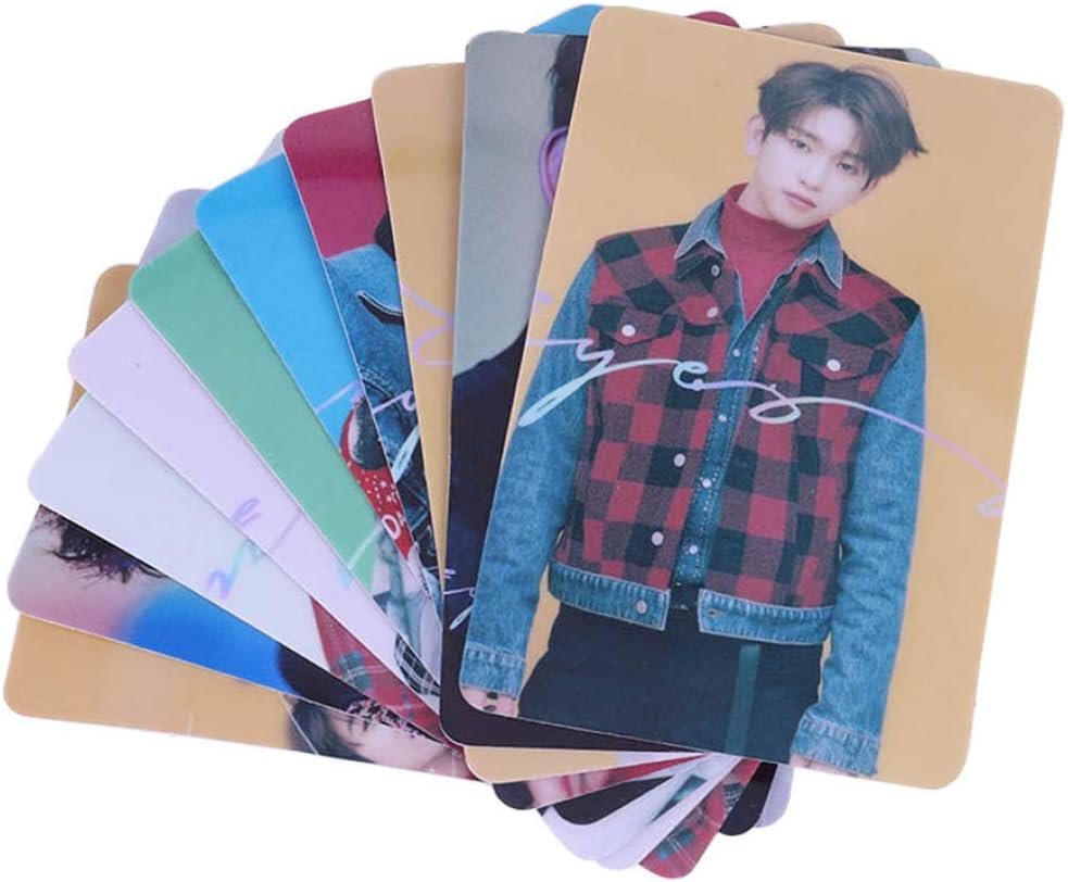 SMIAO Vivid and Great in Style 10pcs/Set Kpop Wanna ONE Got 7 RED Velvet IKON Shinee Photo Card Crystal Card Sticker Support Lomo Cards Stickers Set Gift(GOT7-5) in fine Style(None KT1011)