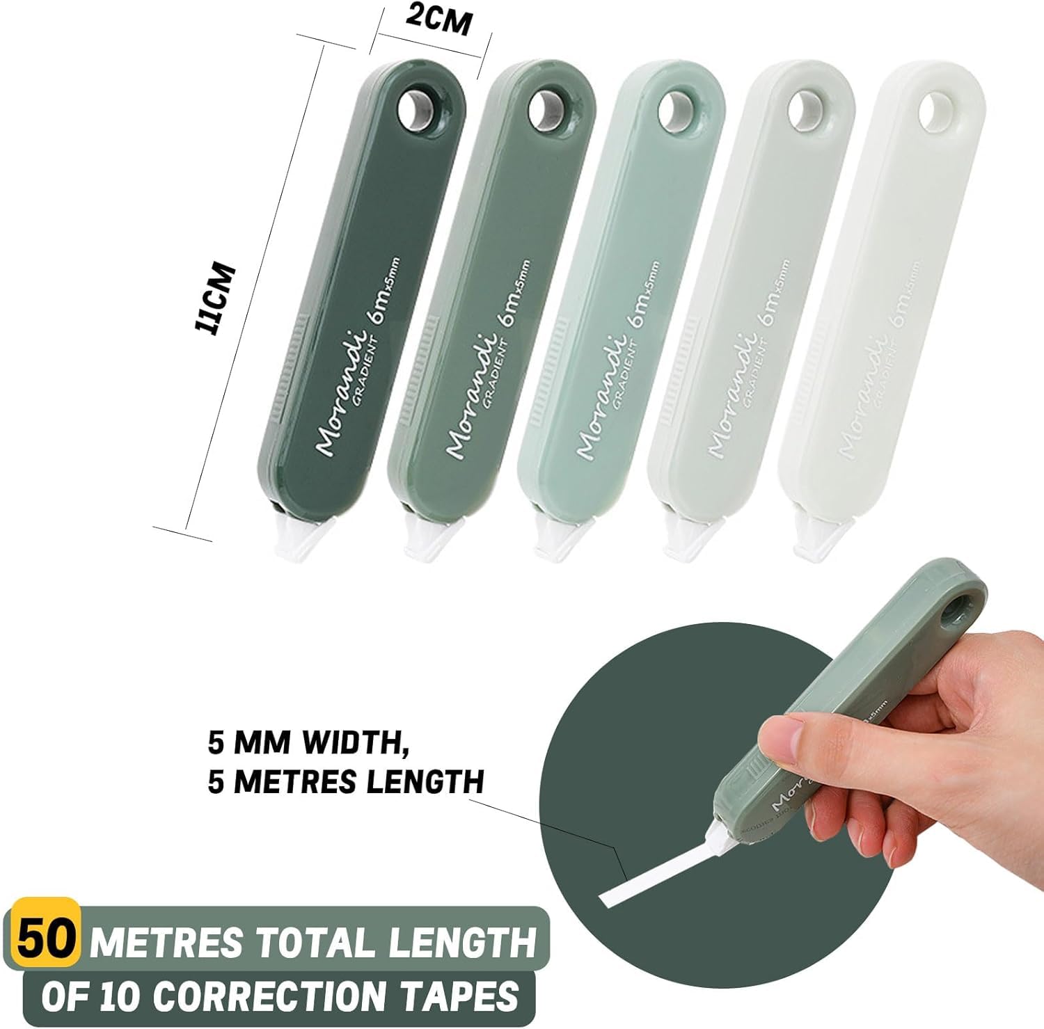 DIYJEP Korrekturroller 12 Stück - Farbverlauf Korr Produktbild-Vorschau 3