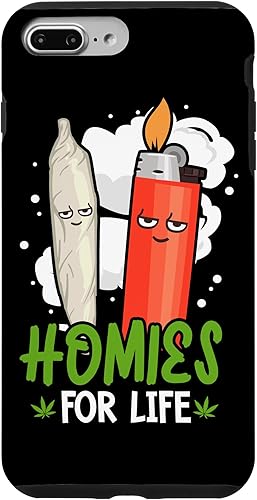 Vista 28 de Funda para iPhone 14 Plus Homies For Life Marihuana Weed Cannabis 420