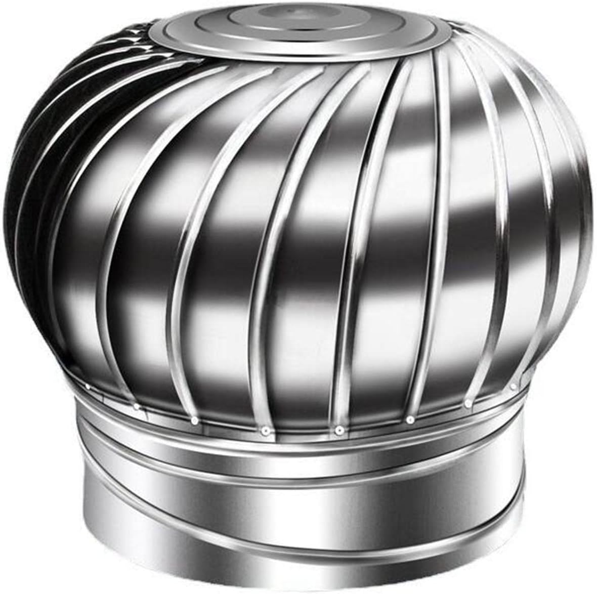 Round Wind Turbine Roof Vents Cap, Waterproof Stainless Steel Turbine