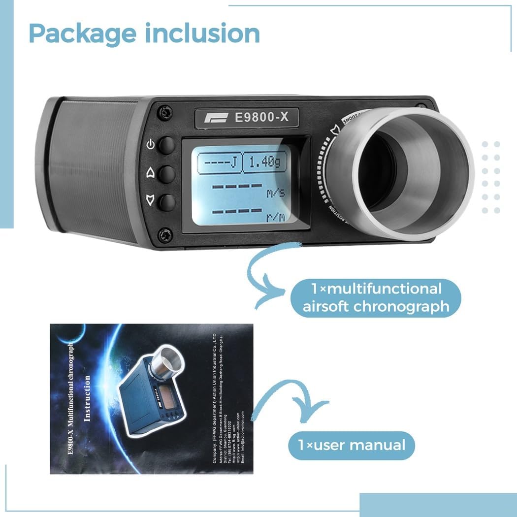 Shooting Speed Tester, LCD Screen Airsoft Chronograph, High Power Shooting Tool, Multifunctional