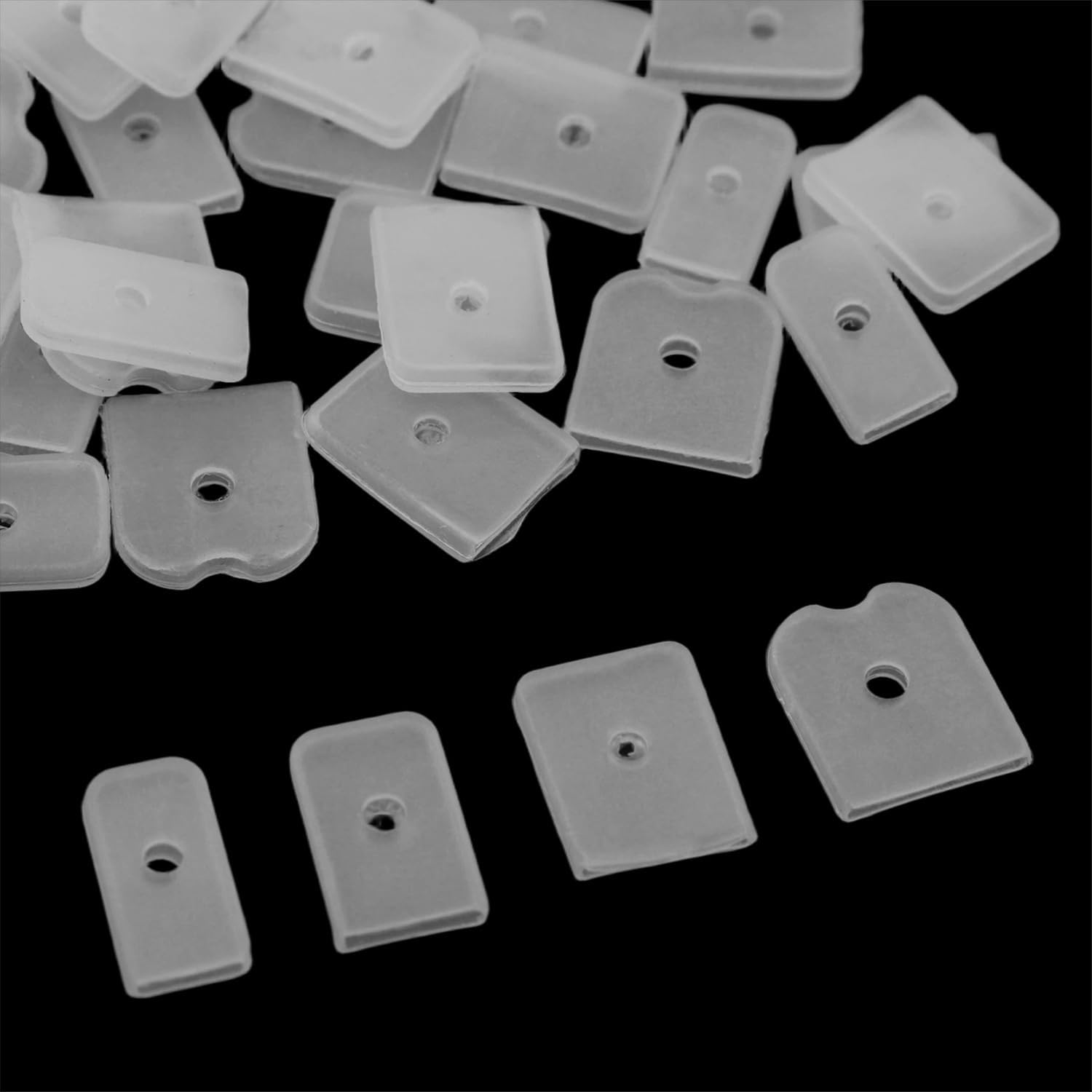 100PCS Wedding Dress Bone Caps Undergarment Sewing Fasteners DIY Sewing Project Silicone End Caps 6x8x10x12mm for Sewing Corsets Hats White