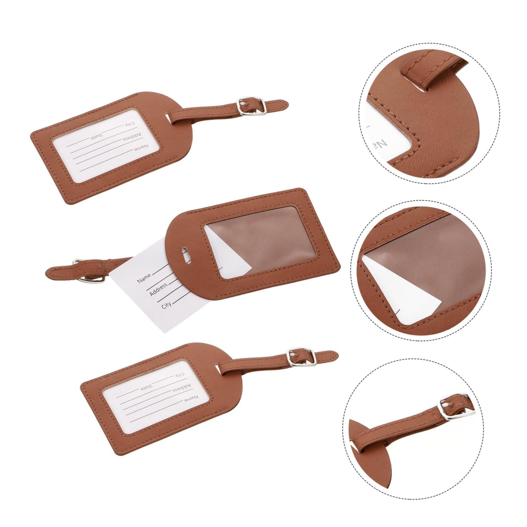 21 Piezas Etiqueta del equipaje kit para hacer bolsas lindas etiquetas de equipaje para maletas maletin escolar estojos escolares etiqueta de viaje etiquetas maletas viaje PU