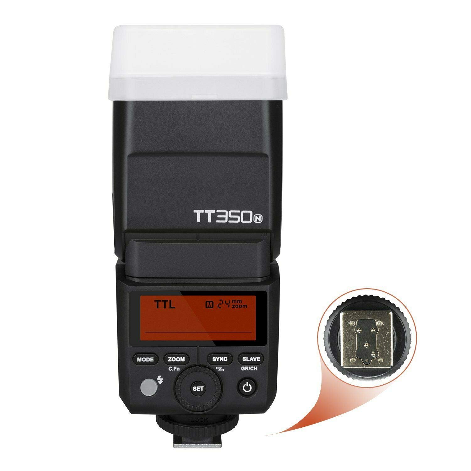 Godox TT350N Flash Thinklite TTL Speedlite 2.4 G HSS 1/8000s GN36 Compatibile per Nikon D810 D800 D750 DSLR D700 D610 D7100 D5200 D90 e Senza Specchio Digital Fotocamera