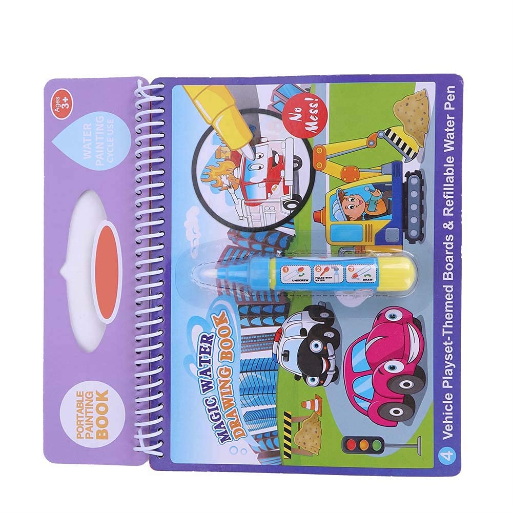 Water Coloring Book Doodle Magical Portable Drawing Book Edukacyjna Wczesna Edukacja Dziecięca Zabawa (Pojazd)