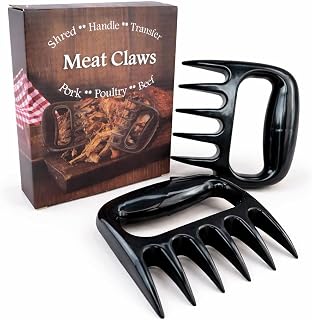 Kit 2 Garras Desfiar Carne Frango Churrasco Garra de Urso Premium | Preta, Separação de Carnes, Desfiador, Auxiliar na Cozinha