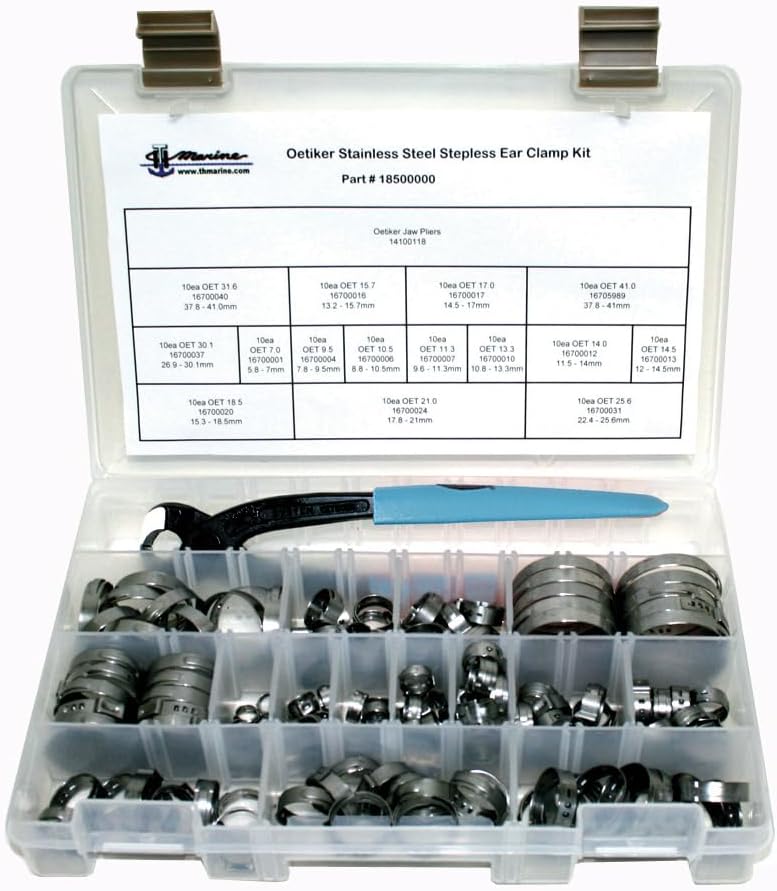 T-H Marine 18500000 Oetiker Stepless Clamp Kit with Pliers