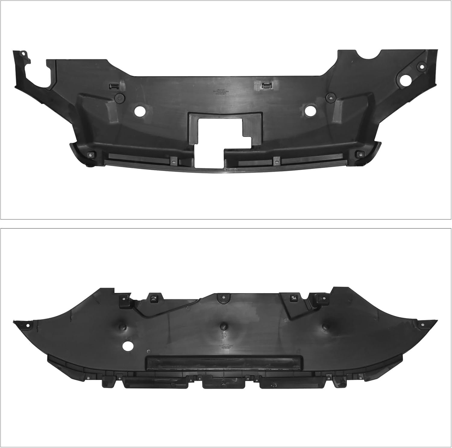 FREEMOTOR802 Front Bumper + Hood Panel Replacement For 2010-2014 Ford Mustang, GT500 Style Unpainted Black PP Full Front Bumper Cover Conversion Kit & Aluminum Engine Cover Set