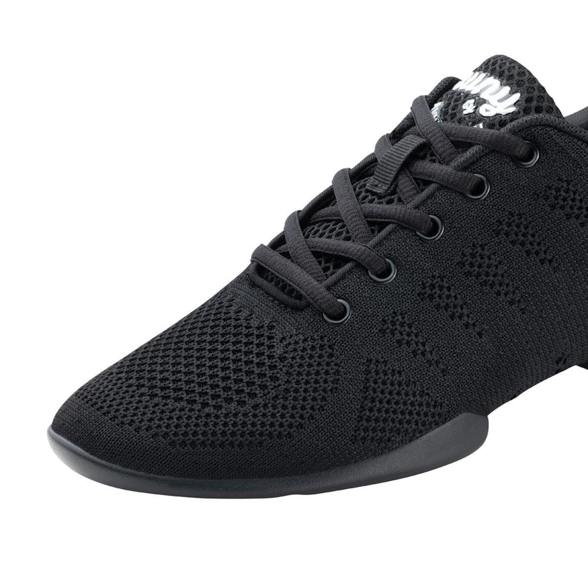 Anna Kern Suny Damen Dance Sneakers 120 Bold - Textil Schwarz - Normalweite - 1 cm Sneaker Absatz - Geteilte PU Sohle