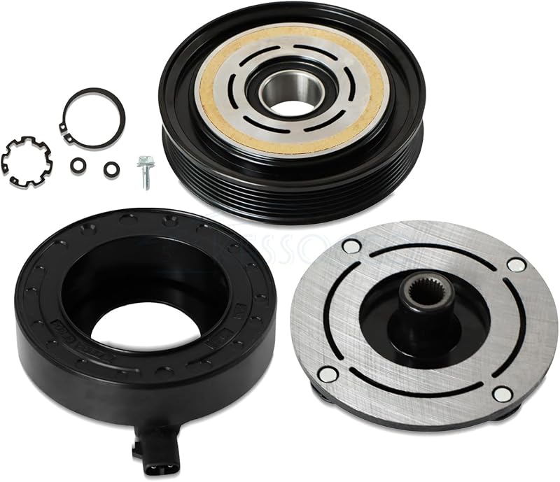 Kit de embreagem do compressor de ar-condicionado Kessocco 4710535 para Honda Odyssey 3.5L 12 V 4 canais – 1 conjunto