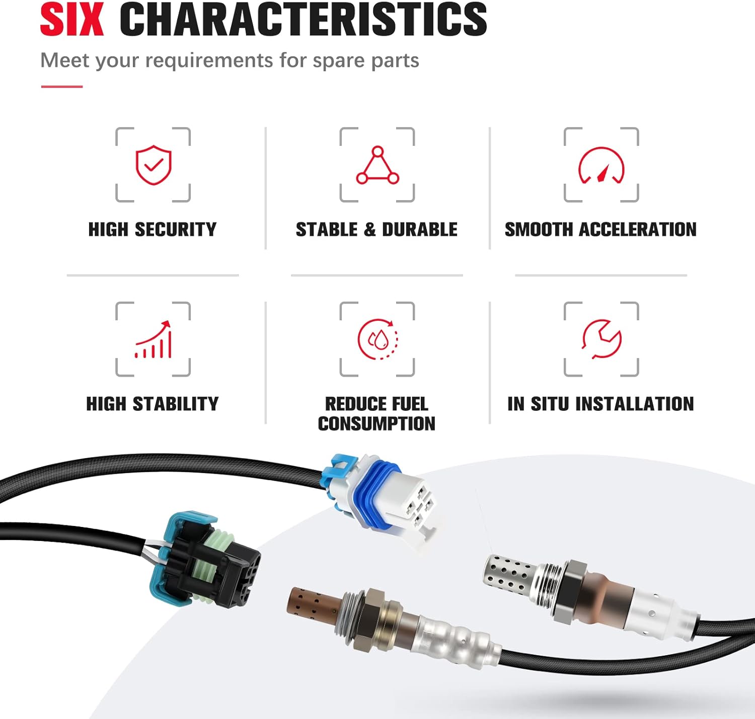 O2 Oxygen Sensor Upstream Downstream Set of 4 213-4229, 4 Wire O2 Sensor Kit for Cadillac Escalade for Chevrolet Camaro Silverado 1500 2500 3500 Suburban for GMC Sierra Yukon Bank 1 Sensor 1 Sensor 2