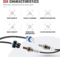 Vista 5 de Sensor de oxígeno O2 aguas arriba aguas abajo Juego de 4 213-4229, kit de sensor O2 de 4 cables para Cadillac Escalade para Chevrolet Camaro