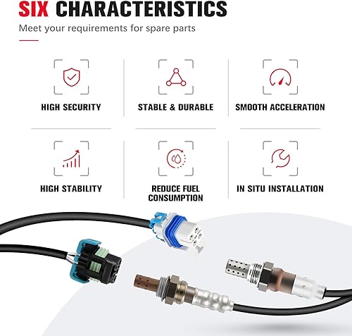 Miniatura 5 de Sensor de oxígeno O2 aguas arriba y aguas abajo 21549 213-4229 Compatible con Cadillac Escalade, para Chevrolet CamaroSilverado 150025003500SUBURBAN