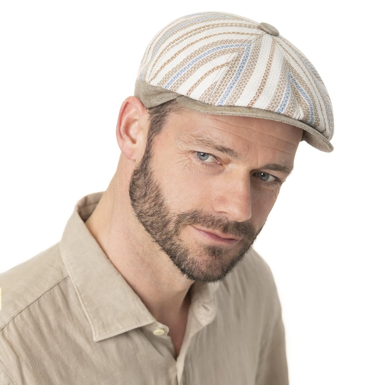 Lierys Savoca Gorra Gatsby a Rayas Multicolor Hombre Primavera Verano