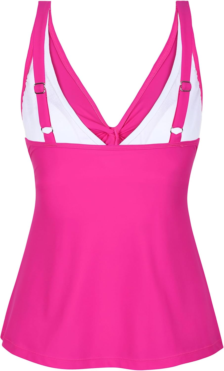 Hilor Women's Underwire Tankini Top Bathing Suit Front Twist V-Neck Swimsuit