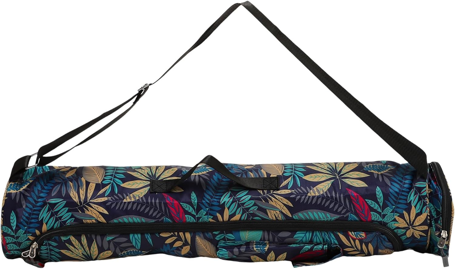 1pc Sports Yoga Mat Storage Pouch Stylish Cylinder Carry Bag Zipper Capacity Side Pocket Convenient for Fitness Gym Use