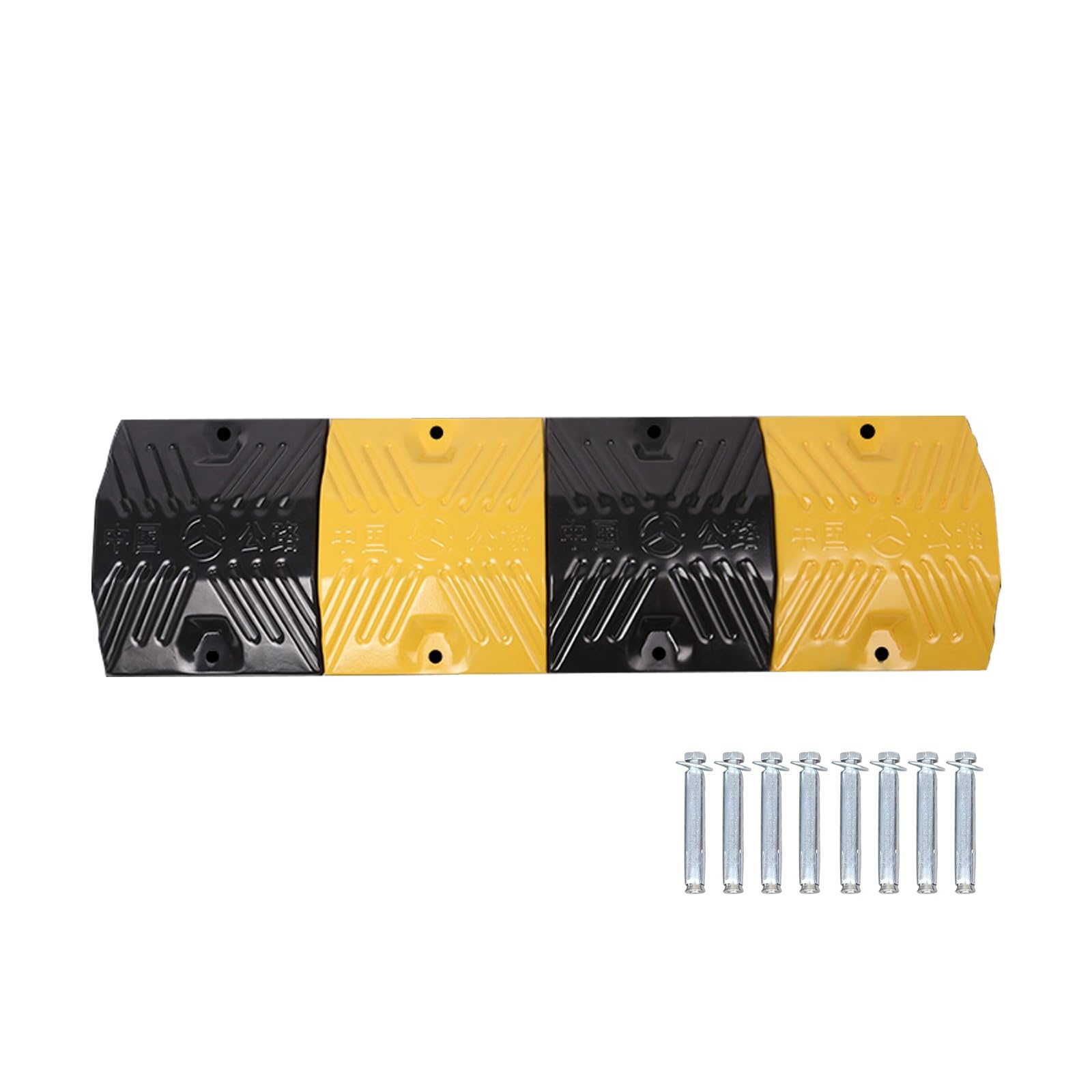 Reductores de velocidad de acero al carbono que resisten 22046 LB en caminos de grava