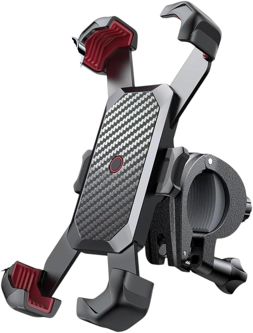 Bike Phone Holder 360° View Compatible with Multiple Devices Bicycle Phone Holder for 4.7-7 inch Mobile Phone Stand Shockproof Bracket GPTS Clip