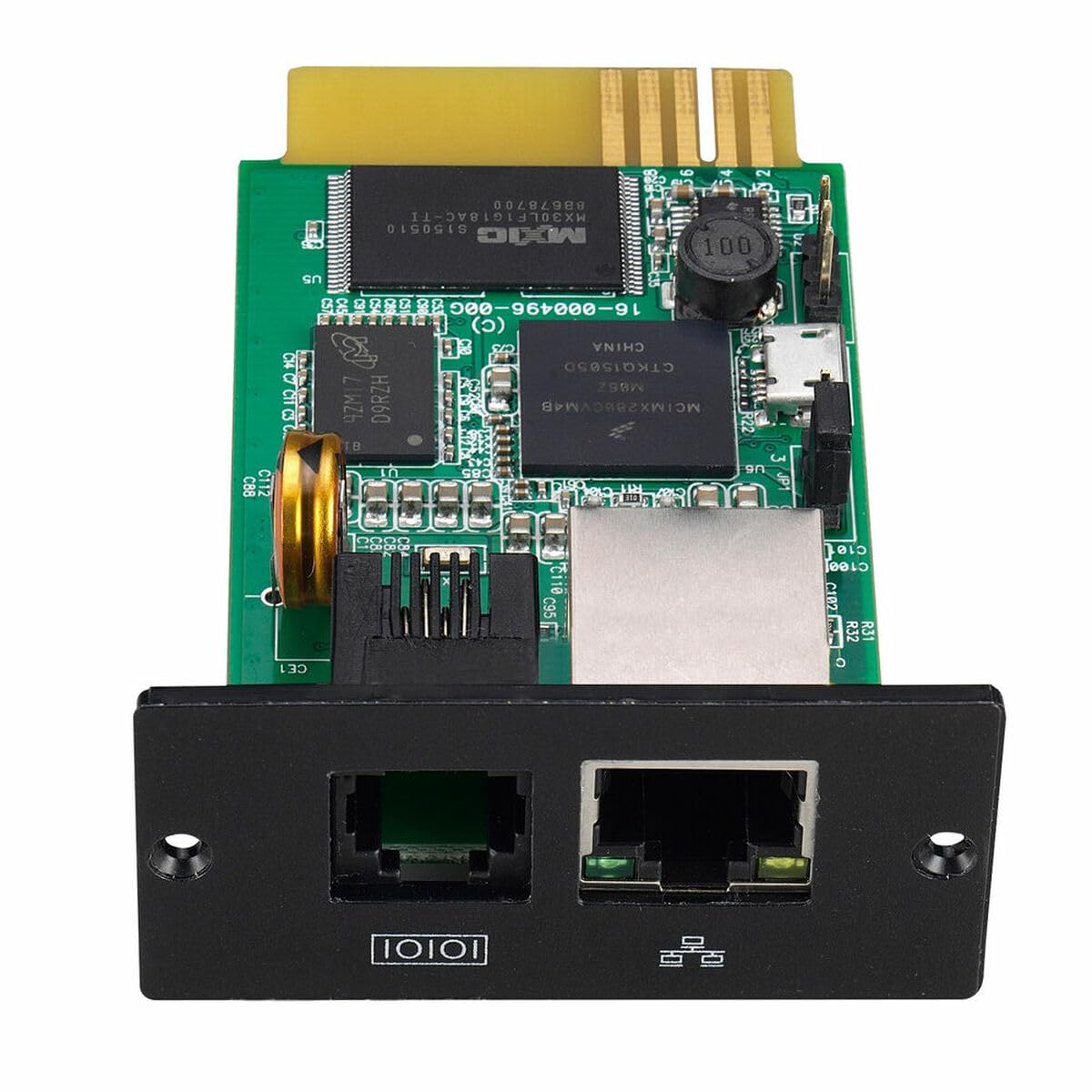V7 Carte réseau SNMP pour onduleurs Noir/Vert UPSSNMP1-1N