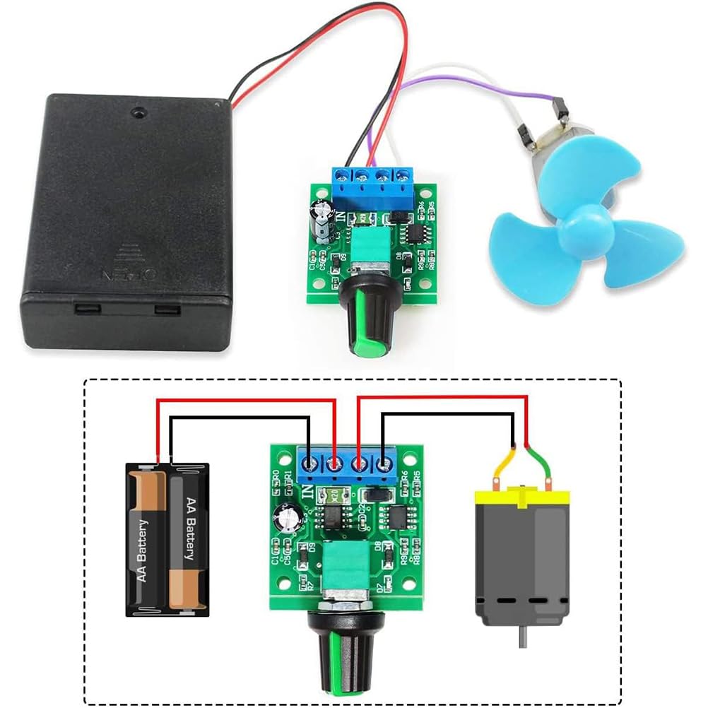 3 szt. Potencjometr PWM niskonapięciowy silnik regulator prędkości, silnik prądu stałego regulator prędkości 1,8 V 3 V 5 V 6 V 12 V 2 A przełącznik prędkości regulowany sterownik przełącznik