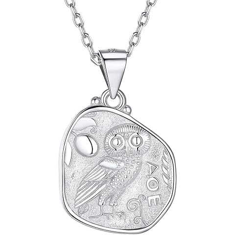 ChicSilver Coin Necklace Sterling Silver Vintage Round Circle Disc Dainty Coin Pendant Necklaces for Women