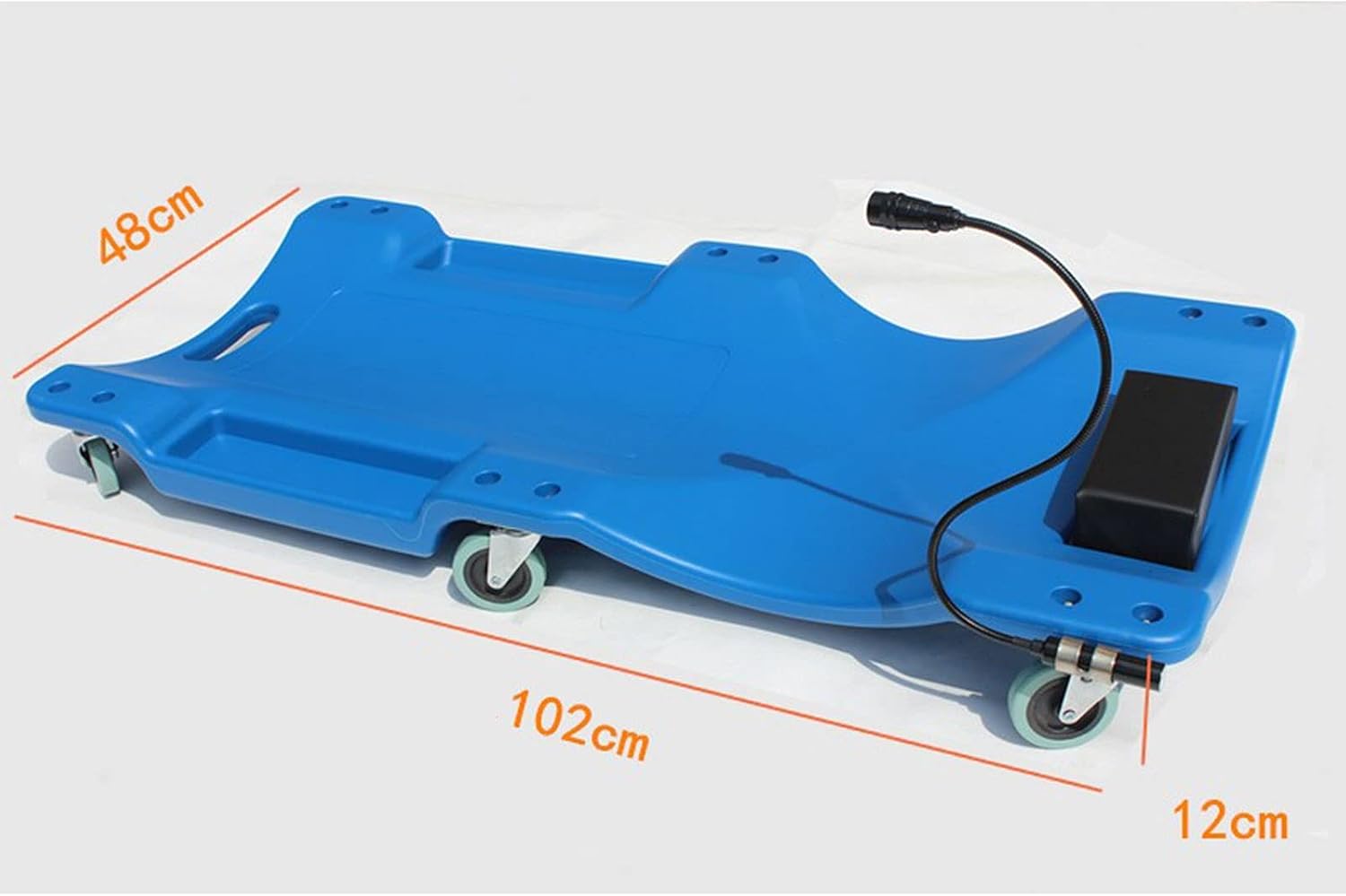 ARCH Car Creeper Crawler Board Workshop Garage, Made of High-Density Polyethylene, Creepers Automotive with 2 Storage Compartments, with Headrest and Universal Wheel (Color : Blue, Size : with Light)