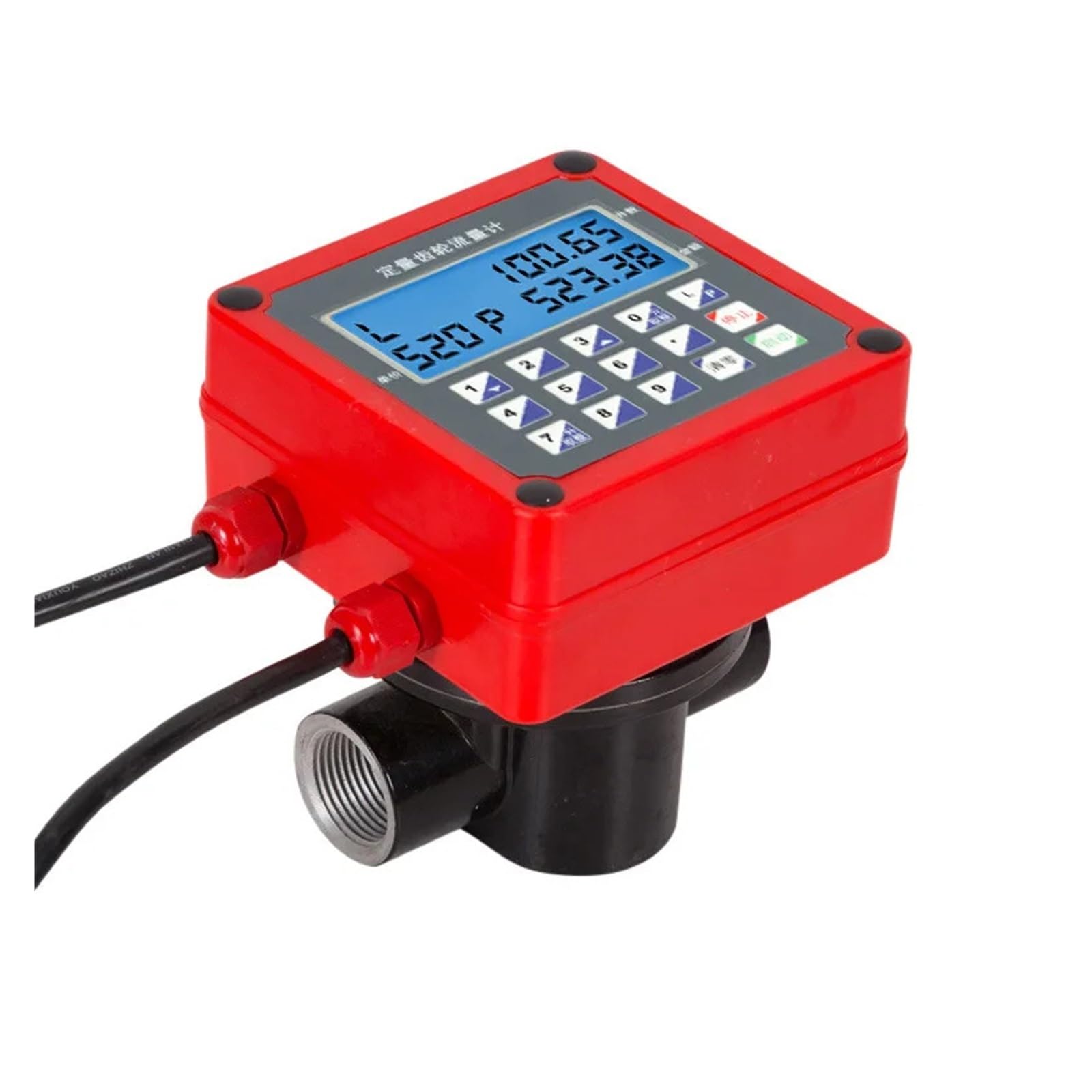 Wasserdurchflussmesser, 1 Zoll quantitativer ovaler Zahnrad-Durchflussmesser OGM DN25 Hochpräziser elektronischer Durchflussmesser for Kraftstoff, Diesel, Benzin, Harnstoff, Durchflussregelung(PPS Pla