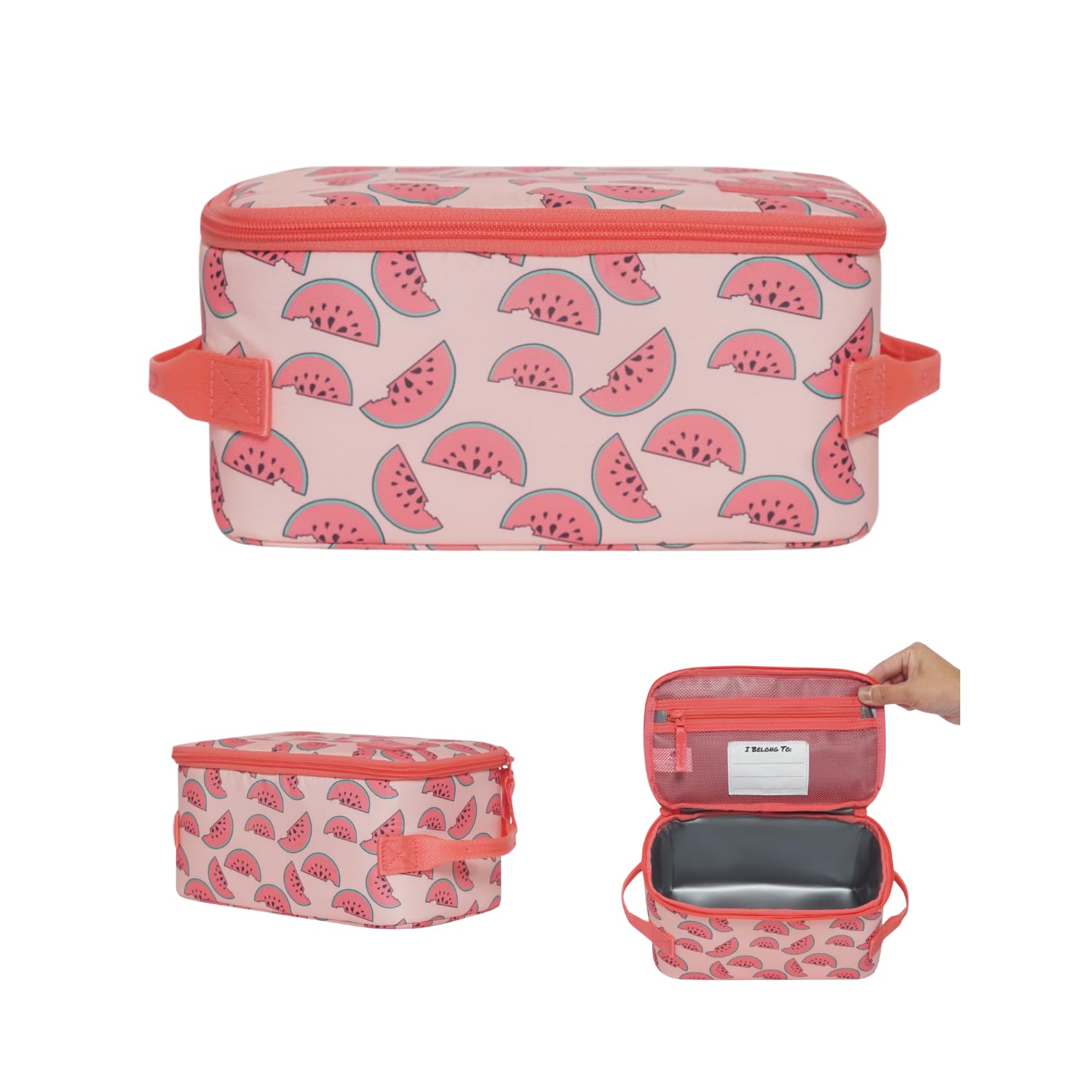 Photo 1 of Huhu Insulated Cooler Bag - Water-Resistant Lunch & Baby Bottle Cooler - Easy-to-Clean, Leak-Free Interior – On-The-Go Tote Bag Perfect for Snacks, Bottles & Toddler Meals (Watermelons)