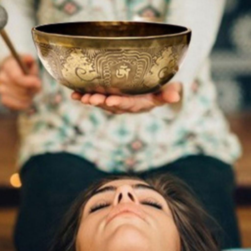 Bol chantant tibétain fait main, son de Bouddha, méditation, carillon en cuivre, ornement sonore(12CM)