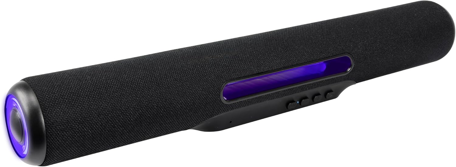 iLive 18-inch Portable Wireless Multimedia Soundbar Speaker with LED Lights, ISB184B