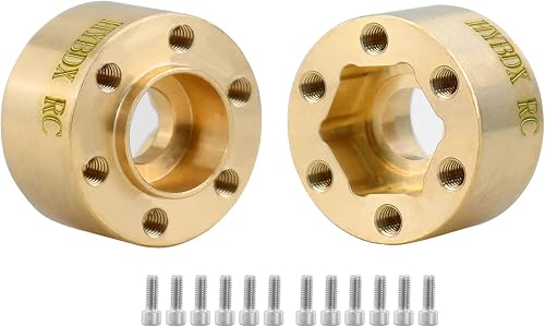 HYBDX Rc Brass Weights Wheel Hex Hub Widen Adapter for 1/10 RC Crawler 1.9 2.2In