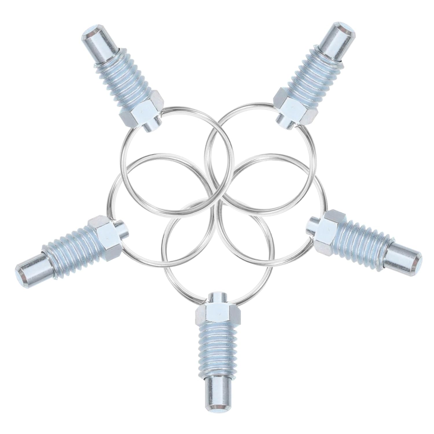 DECHOUS 5pcs Spring Loaded Locking Pin Knob Plunger Indexing Plunger Pin for Trailer Gate Hinge and Repair
