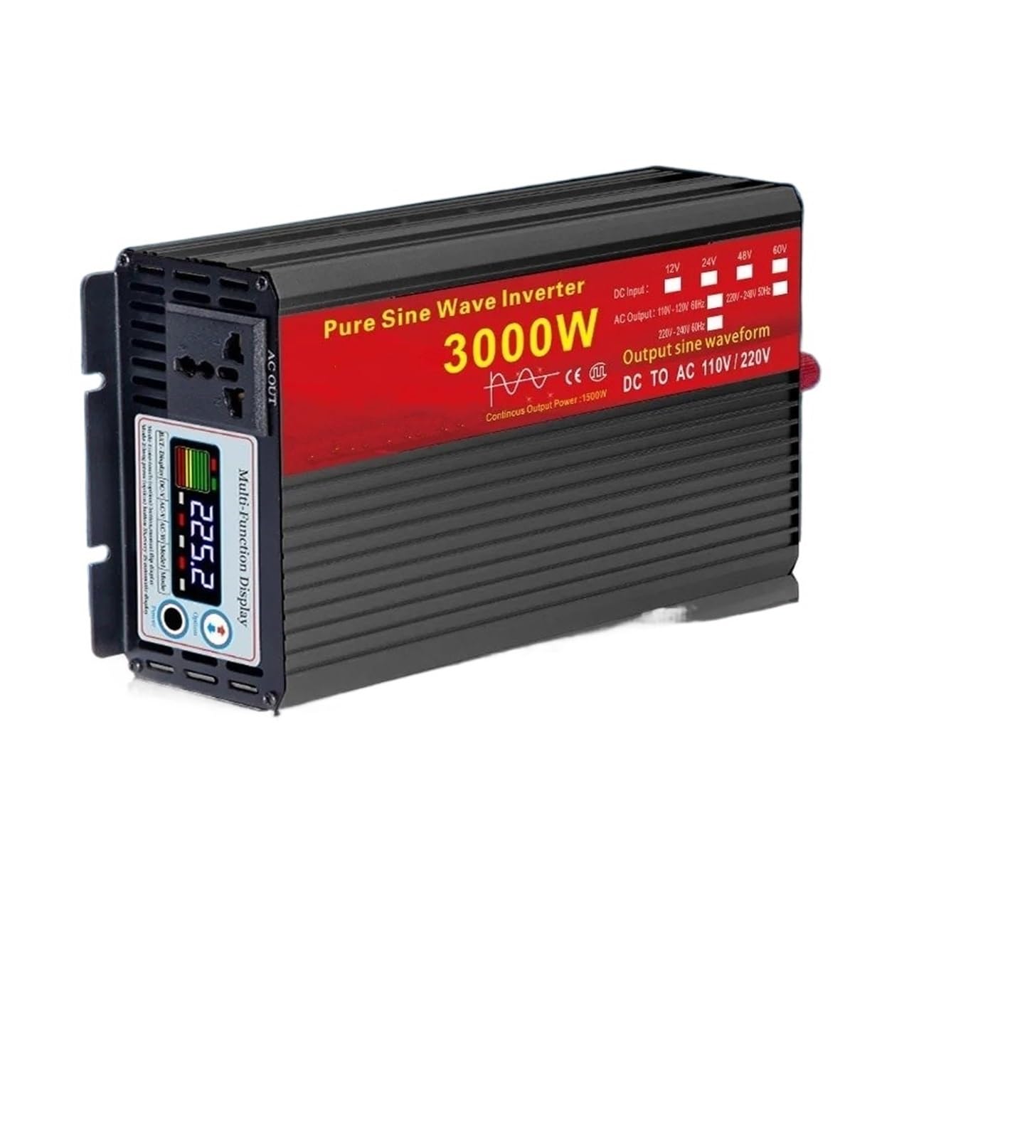 Transformador Voltaje 12 V/24 V CC A 110 V/220 V CA 2000 W 3000 W 4000 W 5000 W Convertidor Potencia Inversor Solar Inversor Onda Sinusoidal Pura Convertidor(3000W,60V,220V-230V 50HZ)