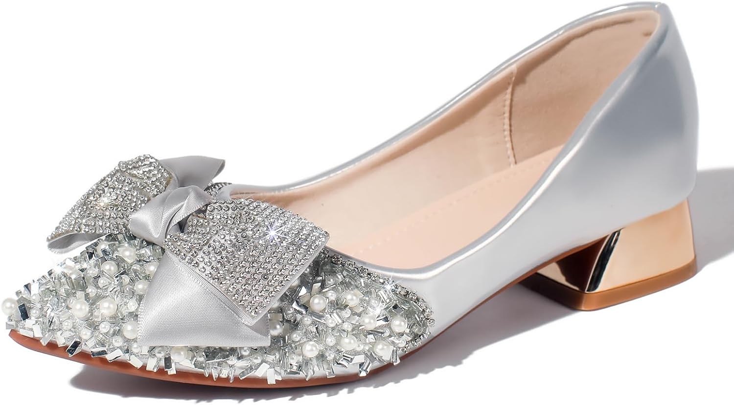 Women's Pumps - Comfortable Closed Toe Chunky Heels