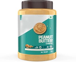 DURJA Classic Peanut Butter with Omega 3 & 6 (Crunchy, 1kg) | 26g Protein | Fibre Rich, No Trans Fat '