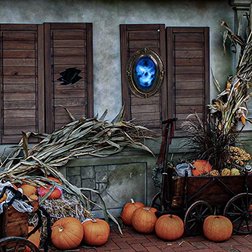 TRIXES Schwarz-Goldener Spukspiegel Halloween mit Sensoren – Bild 4