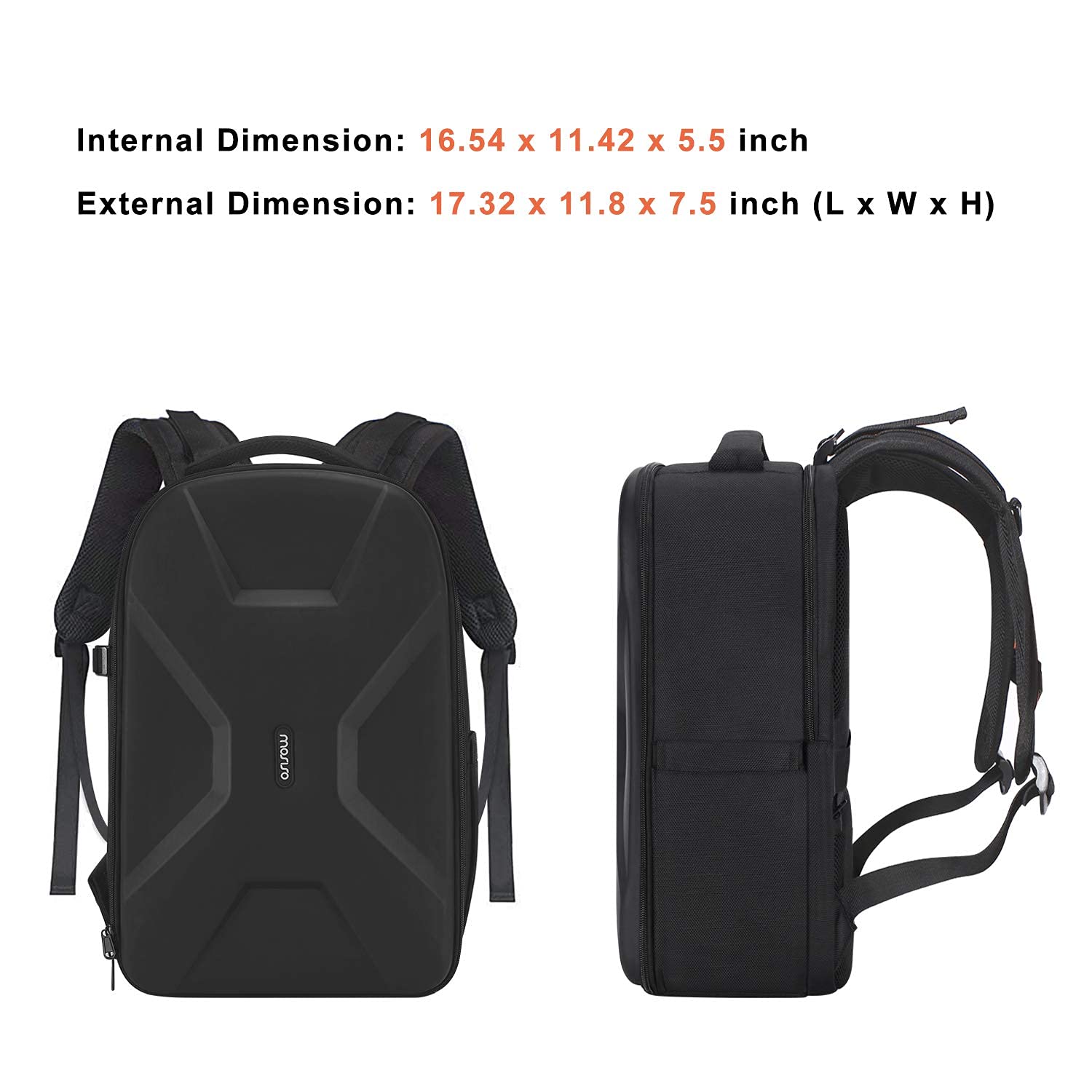 MOSISO Mochila para Cámara, DSLR/SLR/Mirrorless Fotografía Cámara Bolsa 15-16 Pulgadas Impermeable Funda con Soporte Trípode&Compartimento Portátil Compatible con Canon/Nikon/Sony,Negro