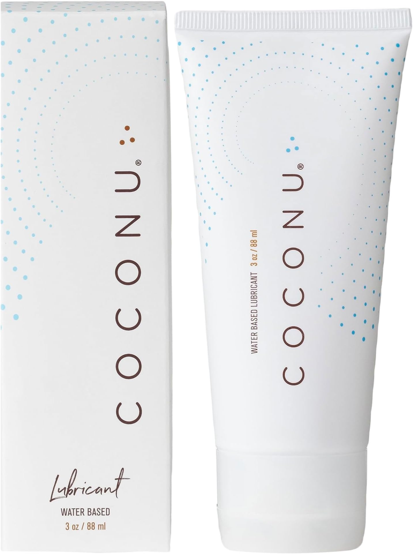 Coconu Organic Water Based Lube for Women & Men, Natural Personal Lubricant, pH Balanced, Water Based Lubricant | Toy Safe, Latex Safe, Glycerin Free, Paraben Free, Non Toxic, Made in USA, 3 oz