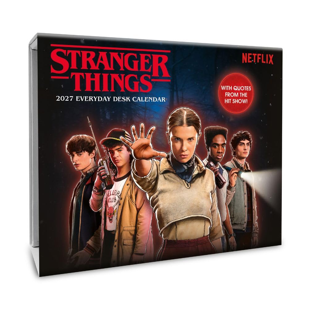 Stranger Things 2027 Desk Block Calendar Official Licensed Netflix Series Calendar, Compact Desktop Format, Daily Tear-Off Page Layout, Iconic Character & Scene Photography, Gift for Fans