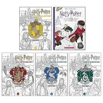 Harry Potter Colouring Book 5 Books Collection Set By Cala Spinner ...