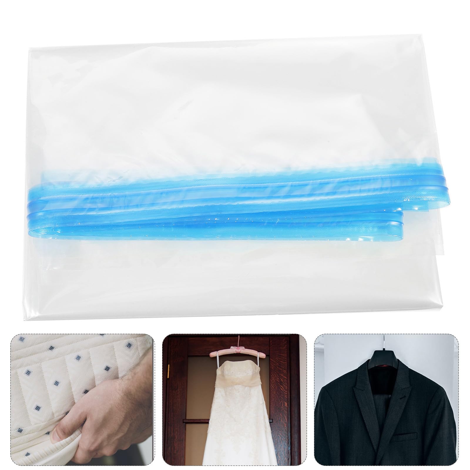 DECHOUS Sacco Sottovuoto per Materassi 230x120 Cm, Sacchetto Salvaspazio per Trapunte e Vestiti, Borsa Riutilizzabile per Conservazione e Organizzazione in Casa e Camera da Letto