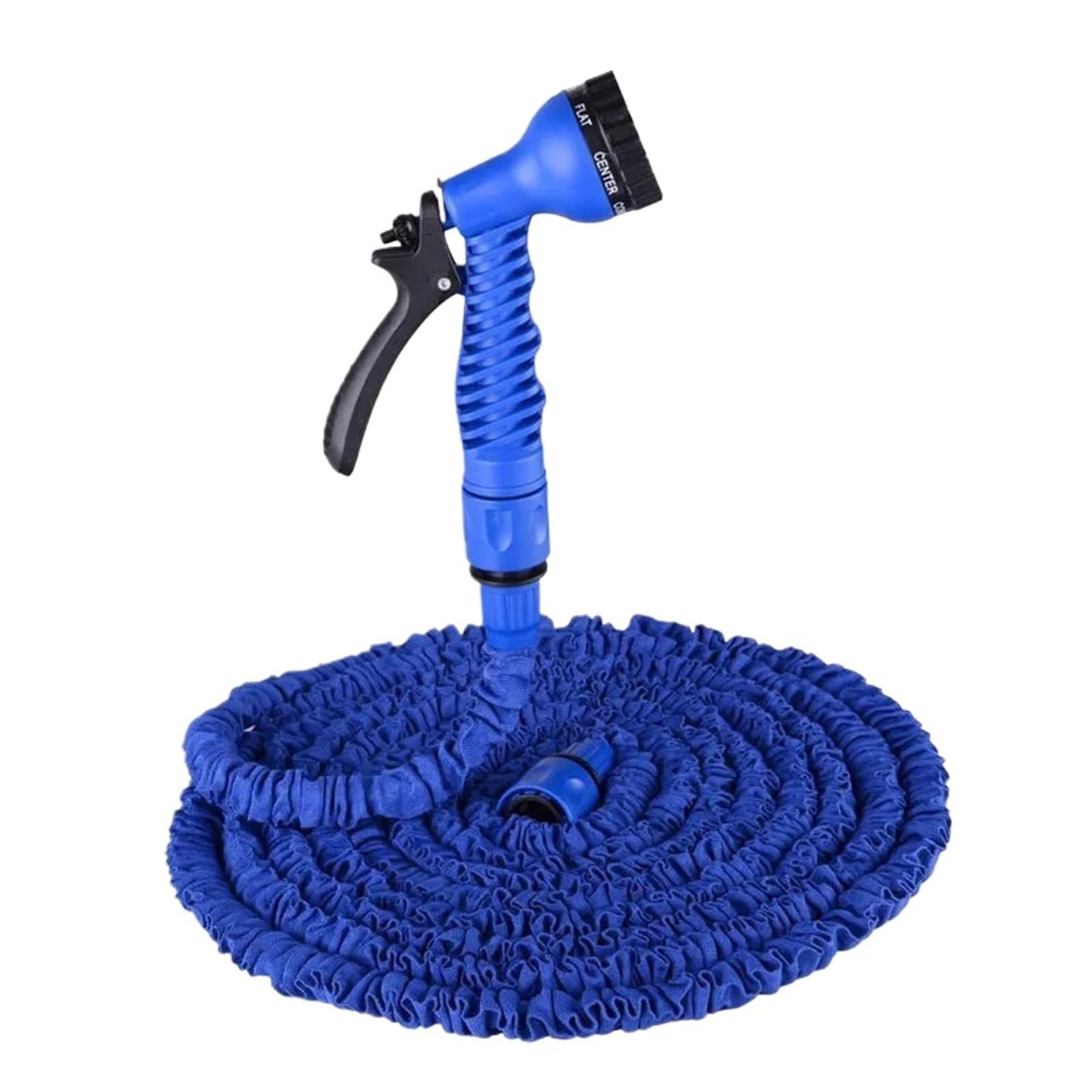 Juego de mangueras de jardín extensibles Manguera mágica for lavado de autos a alta presión, funciones de rociado de agua, pistola de agua, manguera for riego de jardín doméstico(Blauw,50ft)