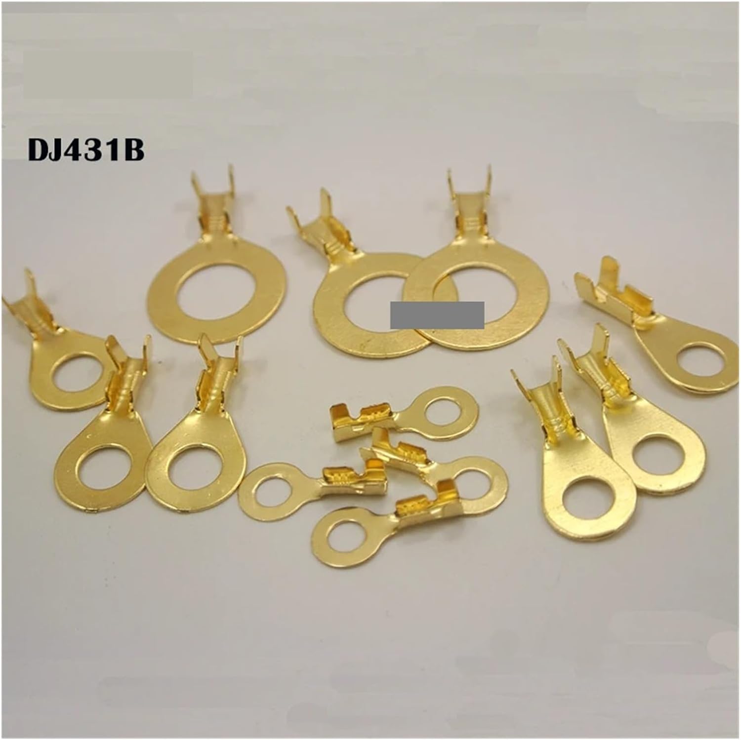 1000pcs DJ431 DJ431-12B 12.5mm Dia M12 Copper Circular Splice Terminal Wire Naked Connector for 1-1.5mm2 Wire