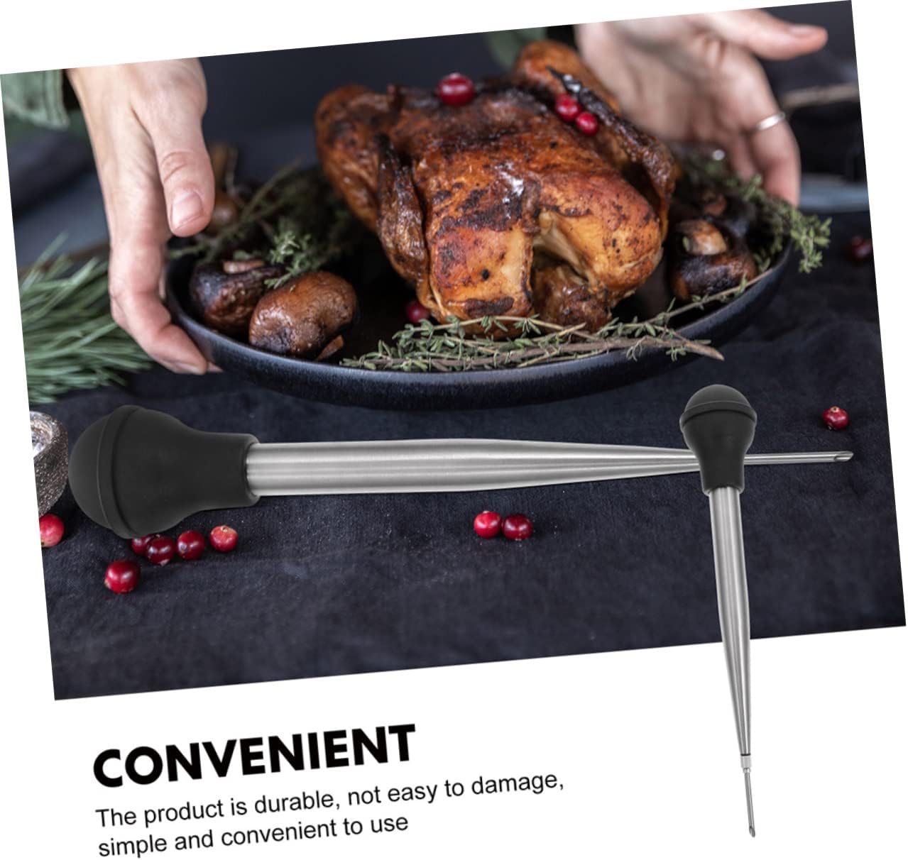 Silicone Bulb Turkey Needle Bbq Injector Meat Injector Barbecue Seasoning Tool