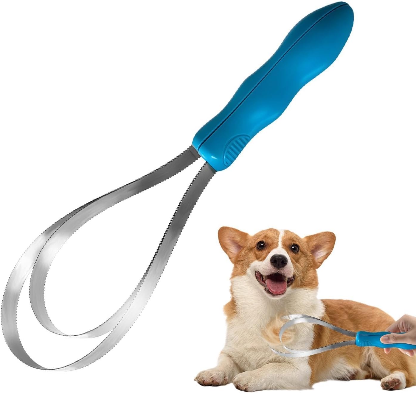 Shedding Brush for Dogs - Double Sided Stainless Steel Dematting Comb Tool