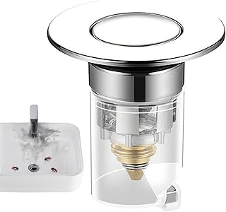 シンク排水口ストレーナー,ポップアップ配管プラグ | ポップアップ式シンクストレーナー | 浴槽、家庭用バスルーム、洗面台、流し台、ゴミ処理機、トイレ、洗面所用