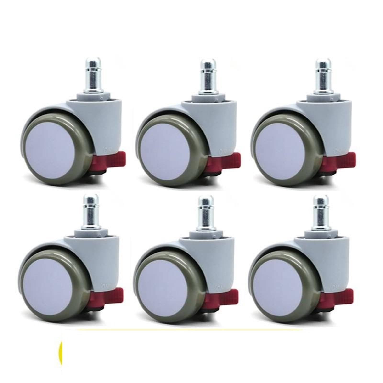 6 Pcs/Lot Wheels Self-Locking M11 Caster Automatic Brake Universal Computer Accessories(Dark Gray)