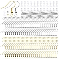 Lot De 600 Pièces Pour Fabrication De Boucles D'oreilles - Crochets En Forme De Poisson, Anneaux Ouverts, Fermoirs Silicone