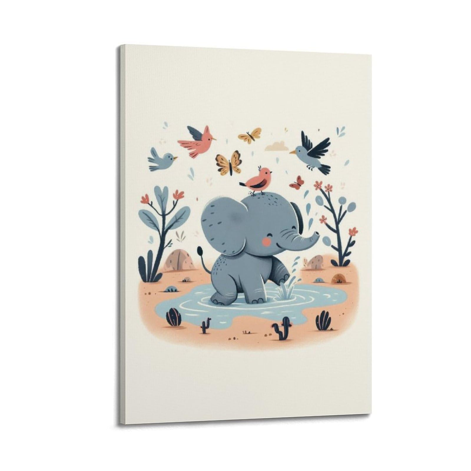 Impression sur toile bébé éléphant : le cadeau de naissance idéal pour déco de chambre