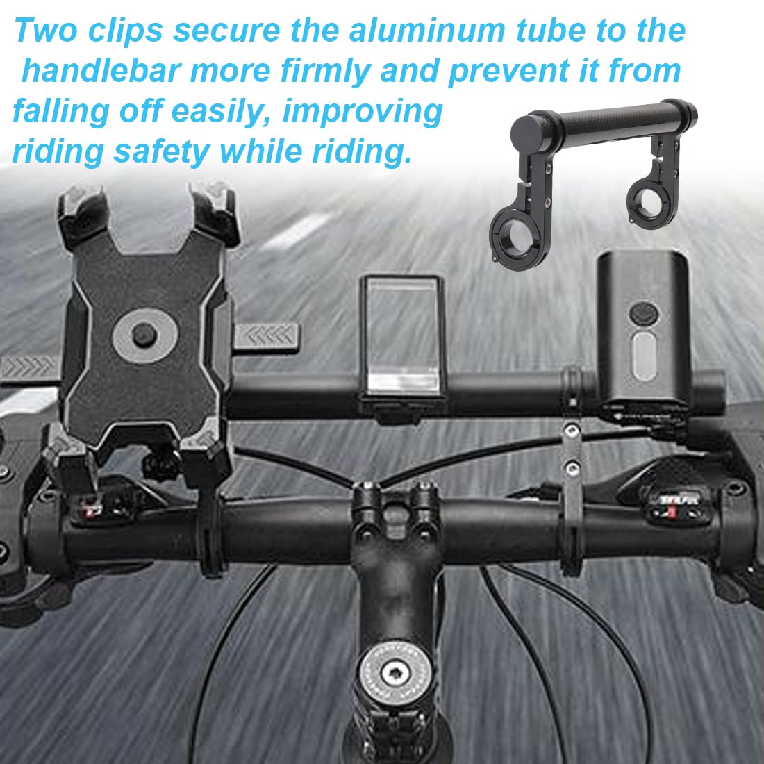 XPEX 1 Extension de Guidon 20CM pour VTT, Trottinette, Motorcycle